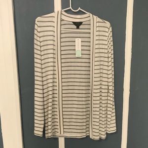 MIX white and Black striped cardigan NWT